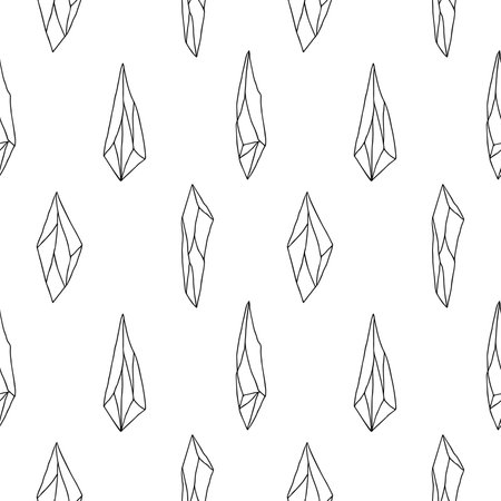 Crystal or natural mineral seamless pattern. vector illustration.のイラスト素材