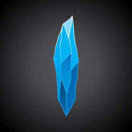 Crystal or natural mineral gemstone. Game UI icon. vector illustration.のイラスト素材