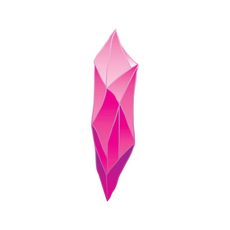 Crystal or natural mineral gemstone. Game UI icon. vector illustration.のイラスト素材