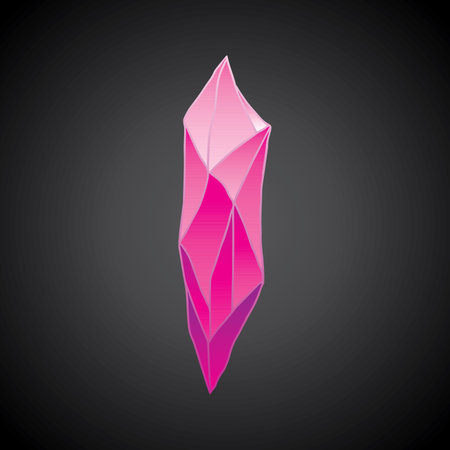 Crystal or natural mineral gemstone. Game UI icon. vector illustration.のイラスト素材