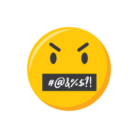 Emoji icon. Angry and evil Emoticon, vector illustrationのイラスト素材