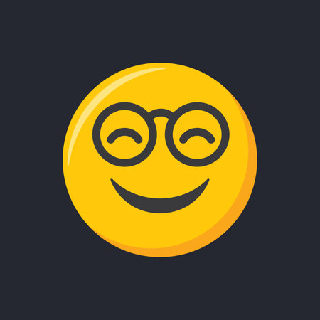 Emoji icon. Happy and smiling face emoticon vector illustration.のイラスト素材