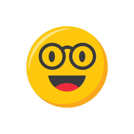 Emoji icon. Happy and smiling face emoticon vector illustration.のイラスト素材