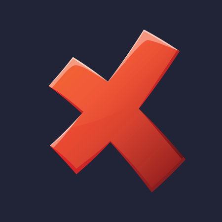 Game UI asset. Gaming user interface x mark icon. vector illustration.のイラスト素材