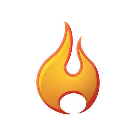 Game UI asset. Gaming user interface fire icon. vector illustration.のイラスト素材