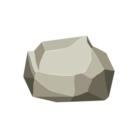 Rock boulder. Natural shape stone. vector illustration.のイラスト素材