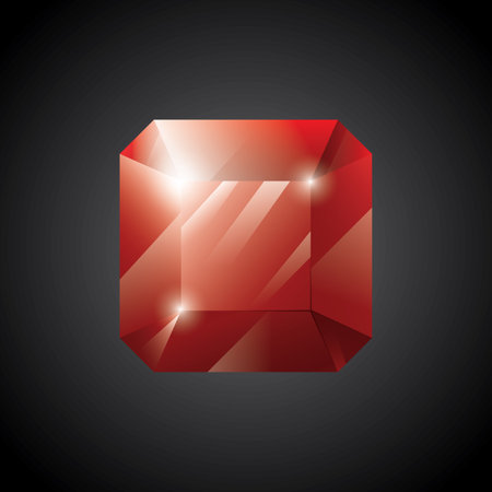 Gem, Precious stone, Game loot UI icon, vector illustration.のイラスト素材