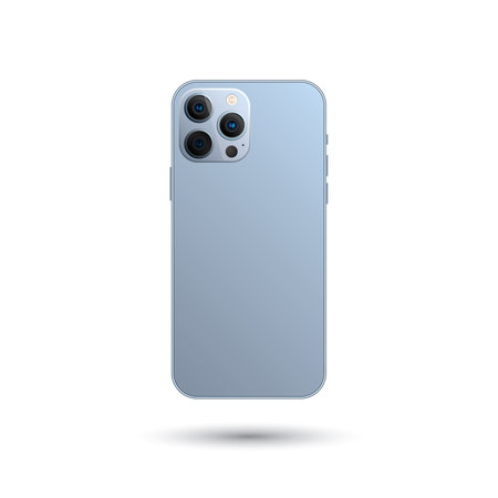 Smartphone mockup template, mobile phone back, vector illustration.のイラスト素材