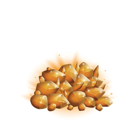 Crystals and natural minerals. Cartoon Magic Gemstones. Game assets. vector illustration.のイラスト素材