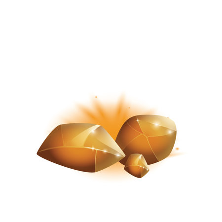 Crystals and natural minerals. Cartoon Magic Gemstones. Game assets. vector illustration.のイラスト素材