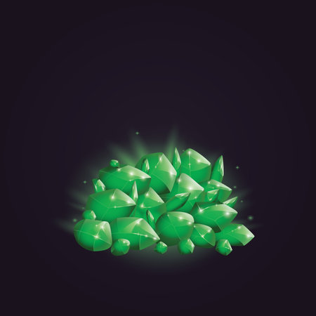 Crystals and natural minerals. Cartoon Magic Gemstones. Game assets. vector illustration.のイラスト素材