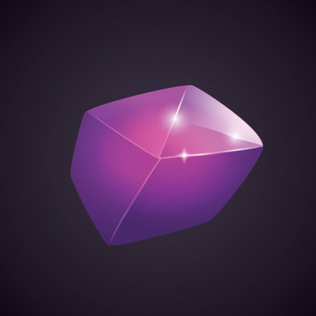 Crystal and natural mineral. Cartoon Magic Gemstone. Game asset. vector illustration.のイラスト素材