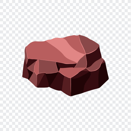 Ore rock boulder. Natural shape stone. vector illustration.のイラスト素材