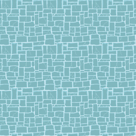 Cartoon game texture, ice surface seamless pattern. Game asset walls and environment background.のイラスト素材
