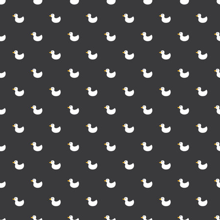 Cute rubber duck Seamless Pattern, Cartoon ducks Background vector Illustrationのイラスト素材