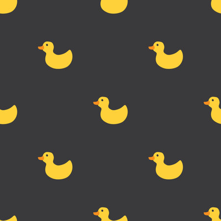 Cute rubber duck Seamless Pattern, Cartoon ducks Background vector Illustrationのイラスト素材