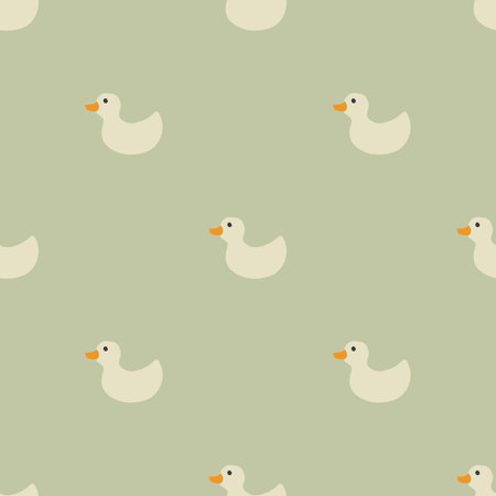 Cute rubber duck Seamless Pattern, Cartoon ducks Background vector Illustrationのイラスト素材