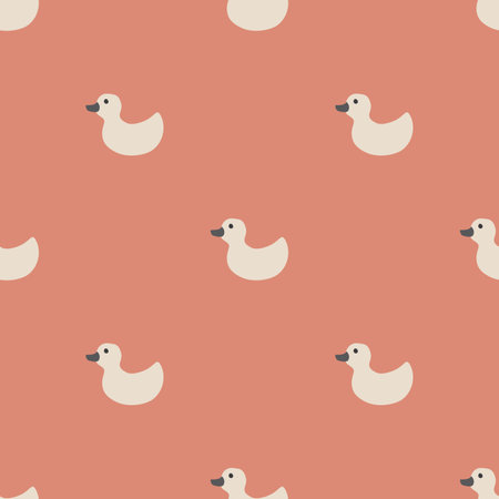 Cute rubber duck Seamless Pattern, Cartoon ducks Background vector Illustrationのイラスト素材