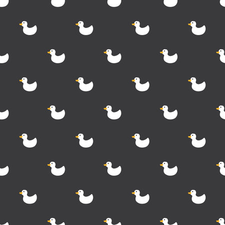 Cute rubber duck Seamless Pattern, Cartoon ducks Background vector Illustrationのイラスト素材
