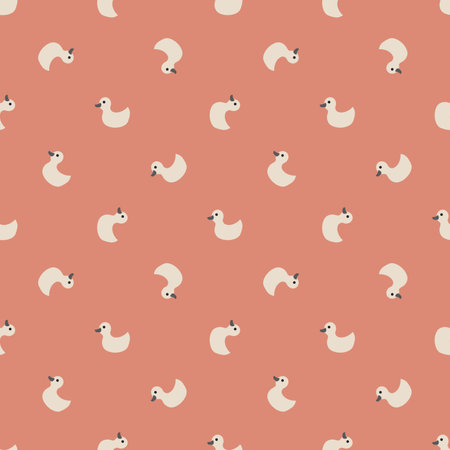 Cute rubber duck Seamless Pattern, Cartoon ducks Background vector Illustrationのイラスト素材