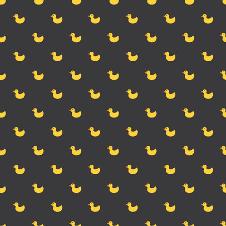 Cute rubber duck Seamless Pattern, Cartoon ducks Background vector Illustrationのイラスト素材