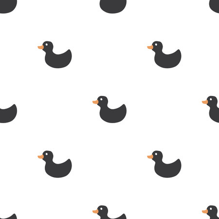 Cute rubber duck Seamless Pattern, Cartoon ducks Background vector Illustrationのイラスト素材