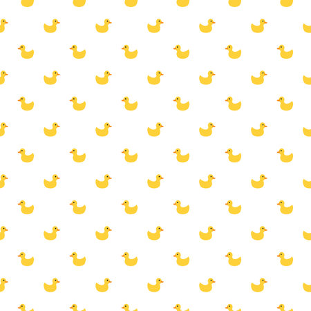 Cute rubber duck Seamless Pattern, Cartoon ducks Background vector Illustrationのイラスト素材