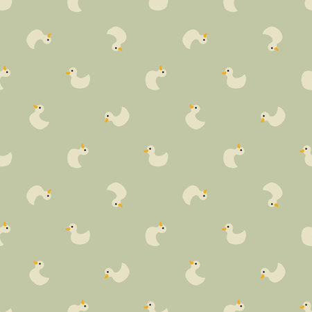 Cute rubber duck Seamless Pattern, Cartoon ducks Background vector Illustrationのイラスト素材