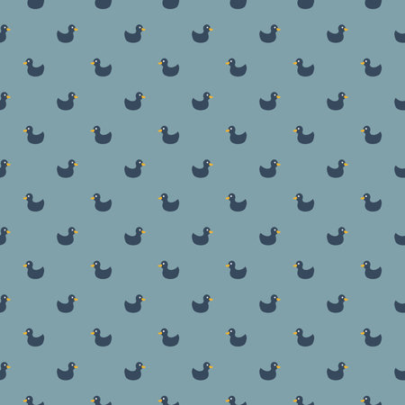 Cute rubber duck Seamless Pattern, Cartoon ducks Background vector Illustrationのイラスト素材