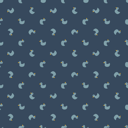 Cute rubber duck Seamless Pattern, Cartoon ducks Background vector Illustrationのイラスト素材
