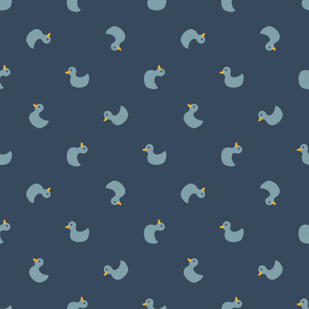 Cute rubber duck Seamless Pattern, Cartoon ducks Background vector Illustrationのイラスト素材