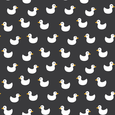 Cute rubber duck Seamless Pattern, Cartoon ducks Background vector Illustrationのイラスト素材