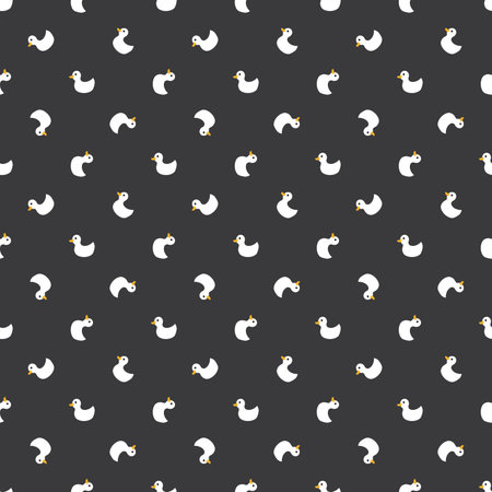 Cute rubber duck Seamless Pattern, Cartoon ducks Background vector Illustrationのイラスト素材