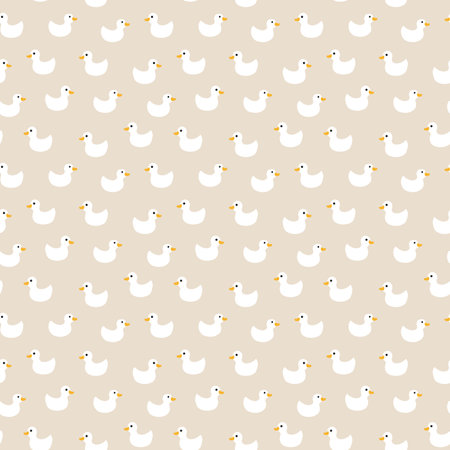 Cute rubber duck Seamless Pattern, Cartoon ducks Background vector Illustrationのイラスト素材