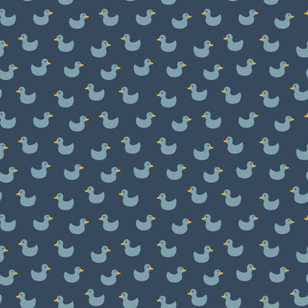 Cute rubber duck Seamless Pattern, Cartoon ducks Background vector Illustrationのイラスト素材