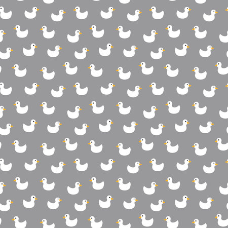 Cute rubber duck Seamless Pattern, Cartoon ducks Background vector Illustrationのイラスト素材