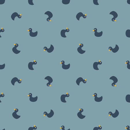 Cute rubber duck Seamless Pattern, Cartoon ducks Background vector Illustrationのイラスト素材
