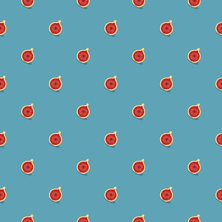 Fig seamless pattern. Vegan organic eco fruit background. vector illustration.のイラスト素材
