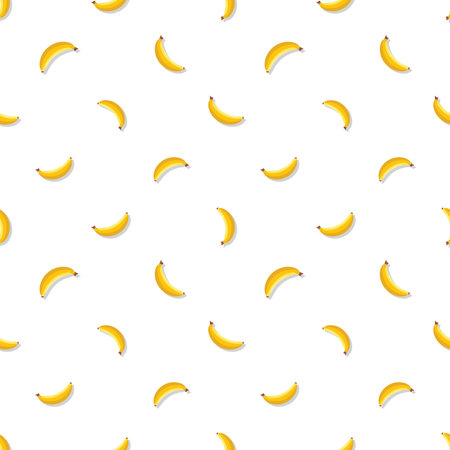 Banana seamless pattern. Vegan organic eco fruit background. vector illustration.のイラスト素材