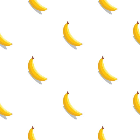 Banana seamless pattern. Vegan organic eco fruit background. vector illustration.のイラスト素材