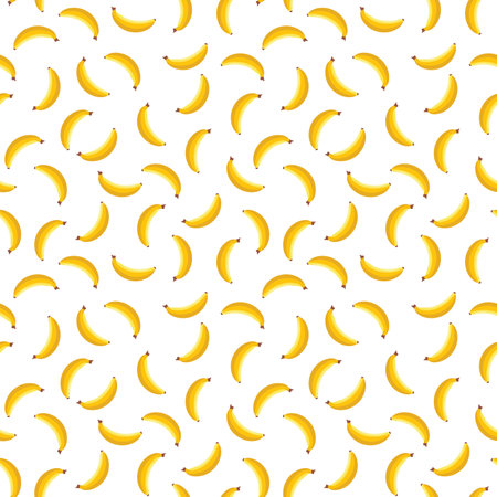 Banana seamless pattern. Vegan organic eco fruit background. vector illustration.のイラスト素材