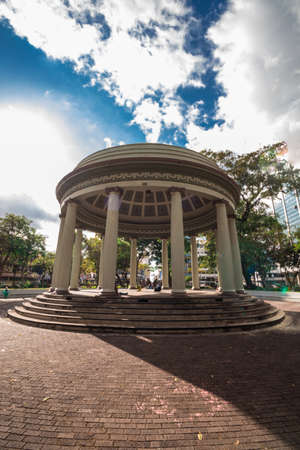 classic style kiosk in the middle of the public park, in the center of the city of San Jose in Costa Ricaの写真素材