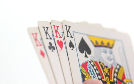 Playing card on white backgroundの写真素材