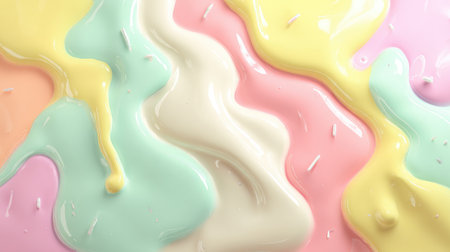 A captivating abstract composition featuring swirling pastel paints with smooth textures, ideal for creative projects and modern design inspiration.の素材