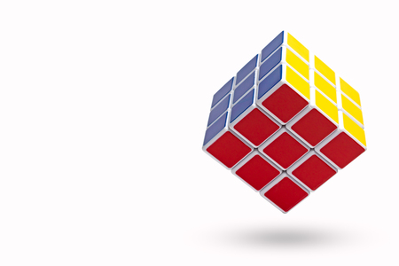 CHIANG MAI, THAILAND - NOVEMBER 15, 2017 : The 3x3x3 Rubik's cubesÂ in white background.The concept of education and about mathematics education.のeditorial素材