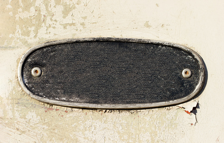 Tag or label of old car and copy space for text. Concept of classic or vintage car.の写真素材