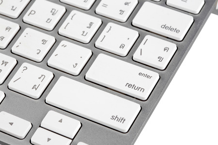 Close up of keyboard of a modern laptop
