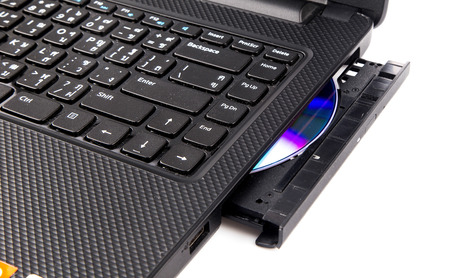 Open DVD driveの写真素材