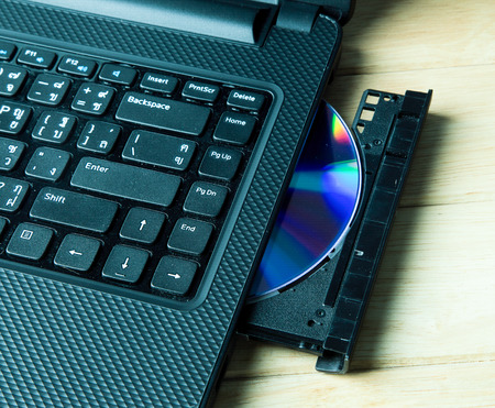 Open DVD driveの写真素材