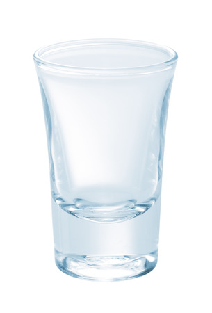 Glass of vodka isolated on white background の写真素材